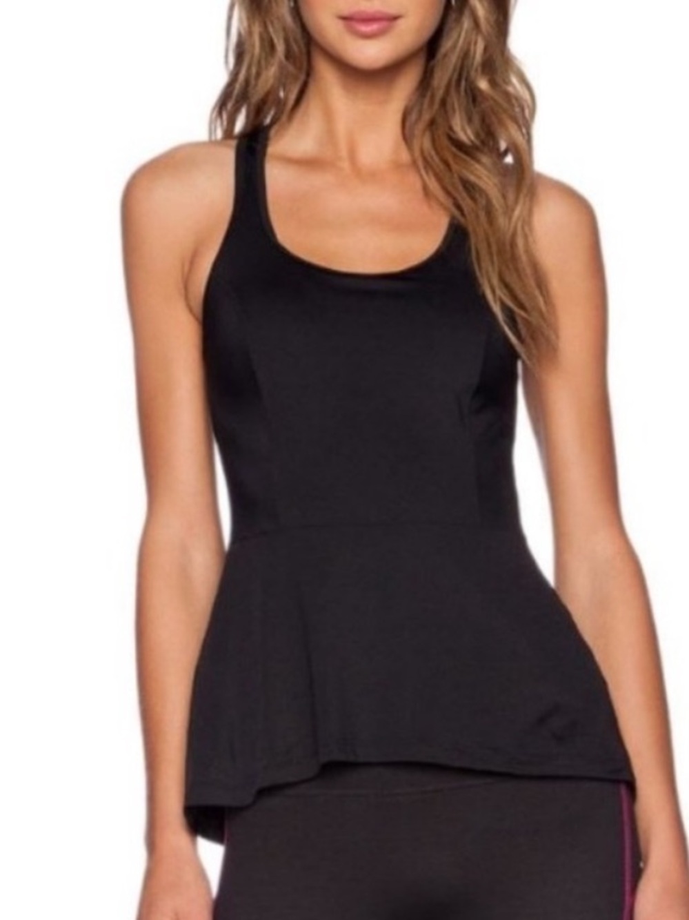 SPANX Active Peplum Tank Size S Black